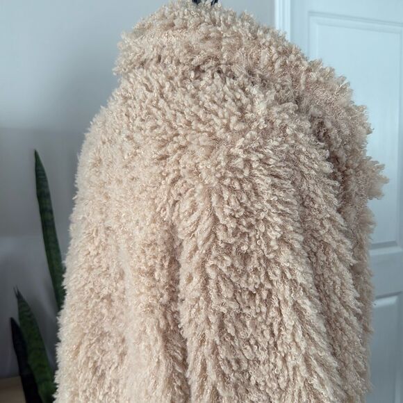 Wild Fable Beige Longline Sherpa Teddy Jacket - Picture 6 of 9